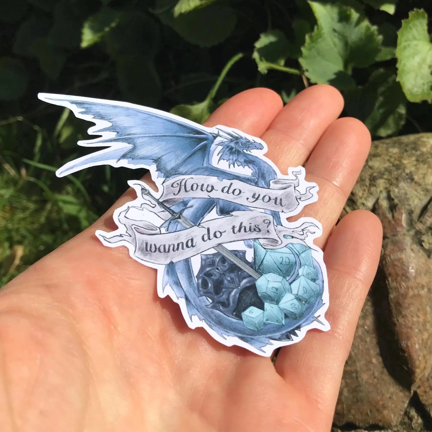 D&D How Do You Wanna Do This Dragon Sticker