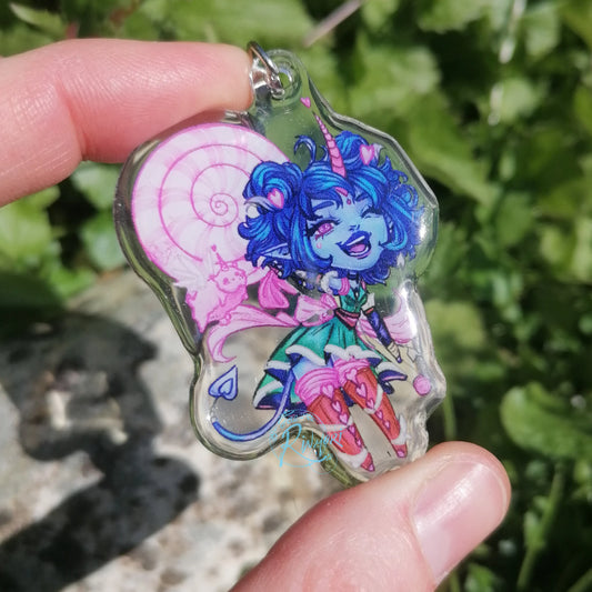 Japan Inspired Jester Acrylic Keyring - Magical Girl -