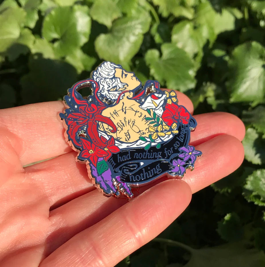 Astarion Flower Quote BG3 Hard Enamel Pin