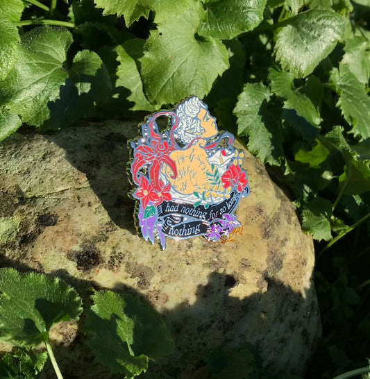 Astarion Flower Quote BG3 Hard Enamel Pin