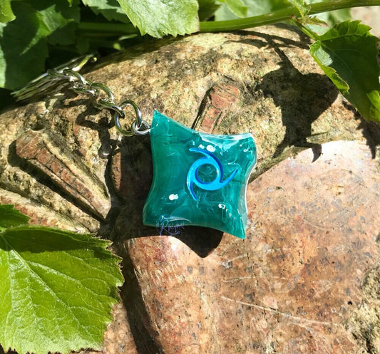 FFXIV Ninja Melee DPS Role Job Stone - Green Blue