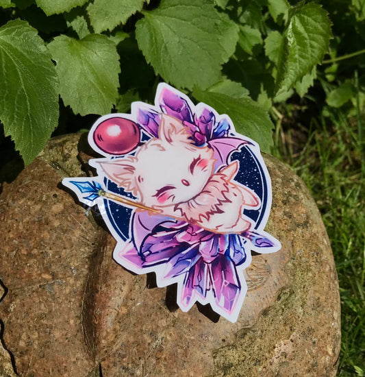 Kawaii Crystal Moogle Inspired Sticker