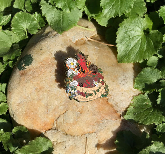 Karlach Flower Quote BG3 Hard Enamel Pin