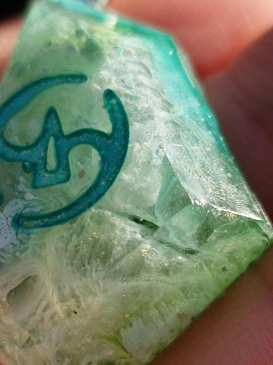 FFXIV Samurai Melee DPS Role Job Stone - Light Green