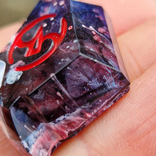 FFXIV Samurai Melee DPS Role Job Stone - Navy Red White