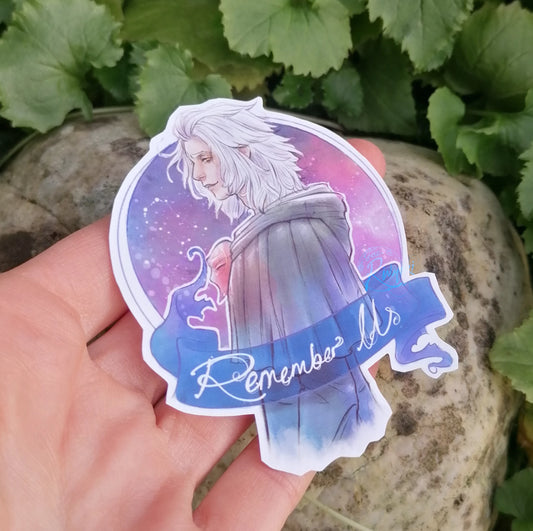 FFXIV Emet-Selch Hades Remember Us Quote Sticker