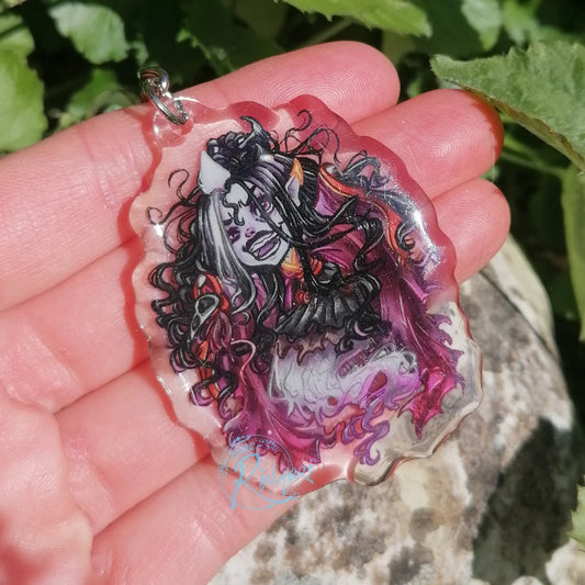 Japan Inspired Launda Acrylic Keyring - Ghost Spirit -