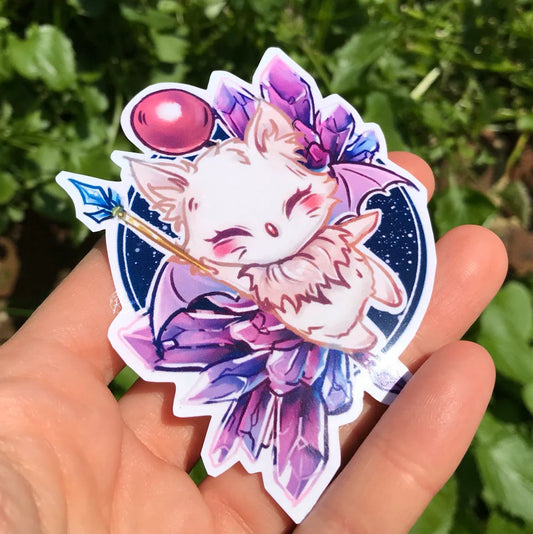 Kawaii Crystal Moogle Inspired Sticker
