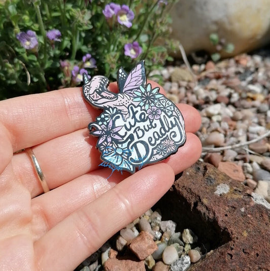 Kawaii Cute But Deadly Faerie Dino Hard Enamel Pin