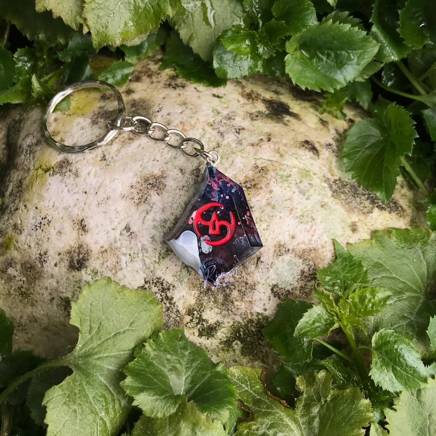 FFXIV Samurai Melee DPS Role Job Stone - Navy Red White