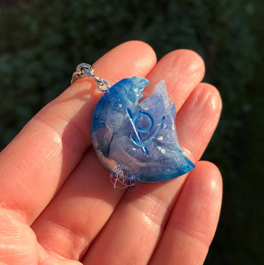 FFXIV Reaper Melee DPS Role Job Stone - Blue Purple